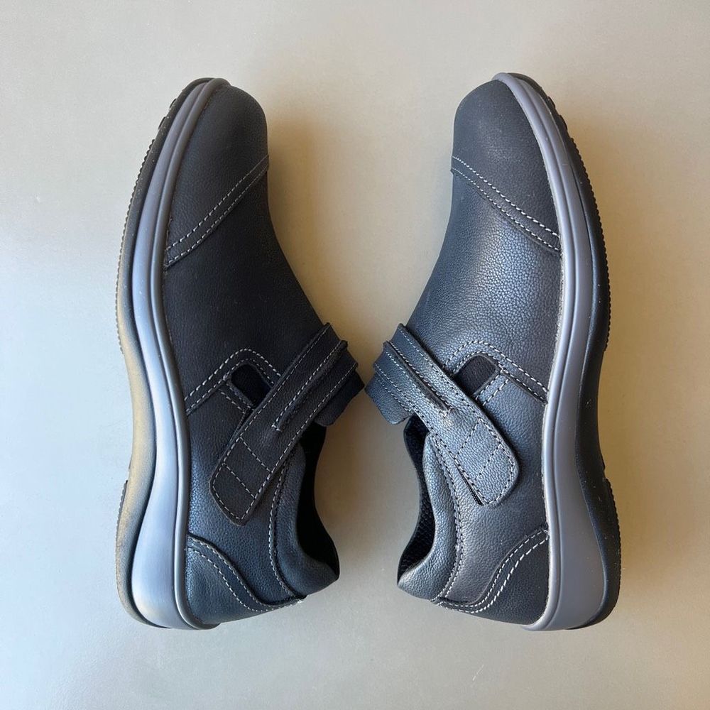 Orthofeet 813 Solerno Casual Orthotic Slip On Shoes Womens 7 Black Leather - Picture 7 of 13